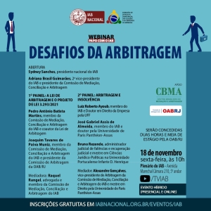 IAB debate nesta sexta-feira projeto de lei que modifica regras de arbitragem