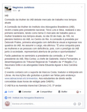 Comissão da Mulher do IAB debate mercado de trabalho nos tempos atuais