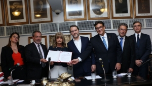 Da esq. para a dir., Adriana Brasil Guimarães, José-Ricardo Pereira Lira, Rita Cortez, André Abelha Dutra, Arnon Velmovitsky, Antonio Laért Vieira Junior e Luiz Felipe Conde