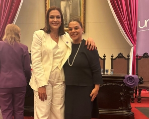  Da esq. para a dir., Ana Paula Trento e Luciana Slosbergas