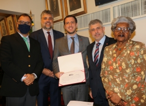 Da esq. para a dir., Jorge Rubem Folena de Oliveira, Sérgio Guimarães Riera, João Lima Arantes, Sydney Sanches e Edmée da Conceição Ribeiro Cardoso