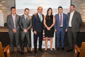 Da esq. para a dir., Tiago Sousa Pereira, Fábio Carvalho, José Cardoso Dutra Júnior, Natália Resende Andrade, Jorge Sotto Mayor e Dyogo Henrique de Oliveira